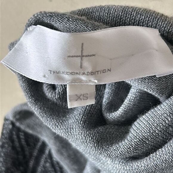 Thakoon Gray With Black Lace Detail Turtle Sweater - Picture 5 of 6